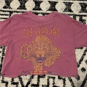 Def Leppard Crop Tee